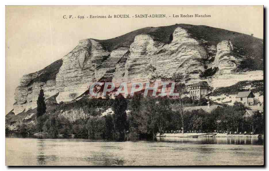 CPA Environs De Rouen Saint Adrien Les roches Blanches