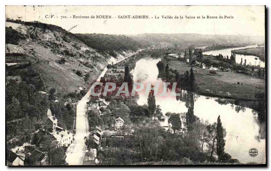 CPA Environs De Rouen Saint Adrien La vallee de la Seine et la Route de paris