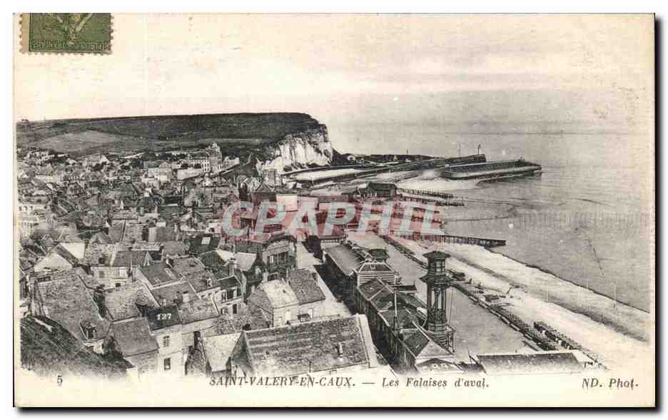 CPA Saint Valery En Caux Les Falaises d'aval