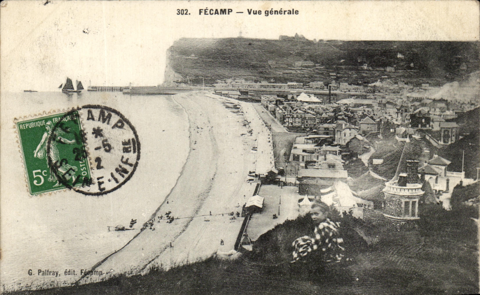 CPA Fecamp Vue Generale Enfant
