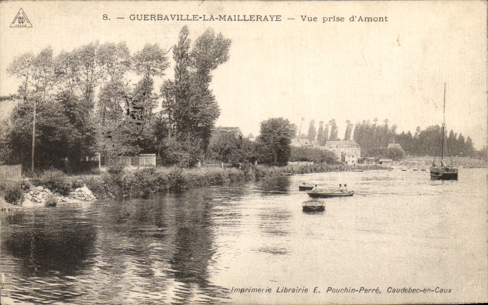 CPA Guerbaville La Mailleraye Vue Prise d'Amont