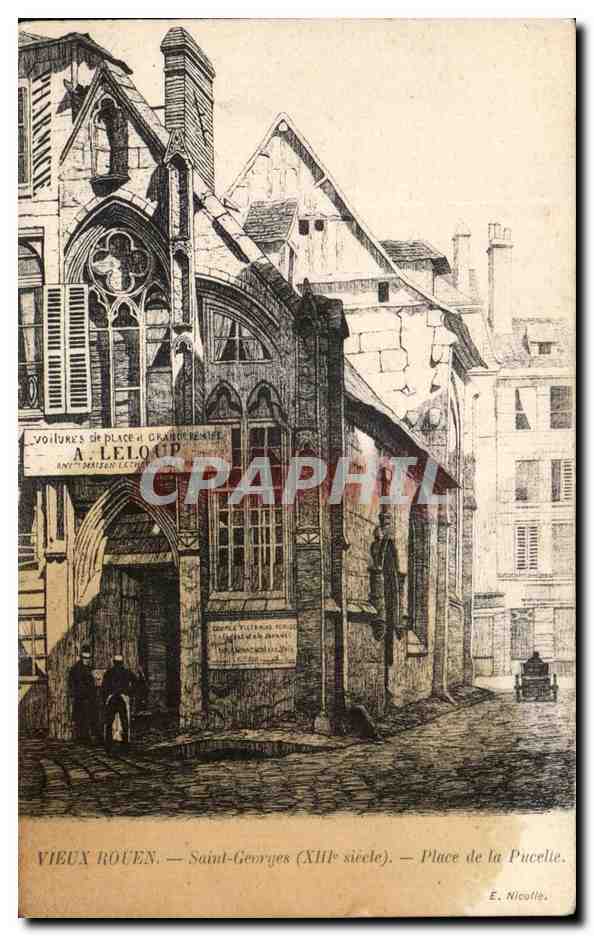 CPA Vieux Rouen Saint Georges place de la pucelle