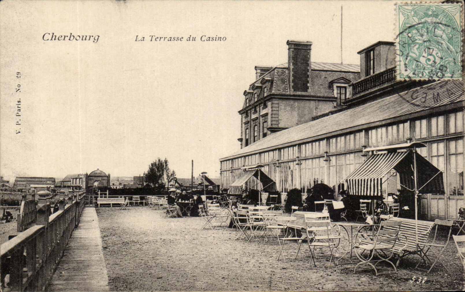 CPA Cherbourg La Terrasse du Casino