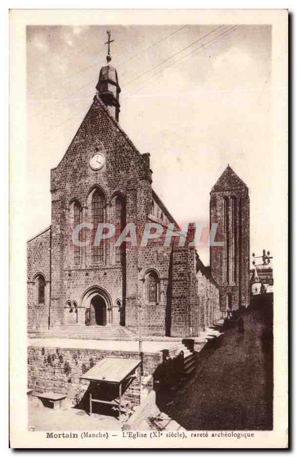 Mortain (Manche) — L'Église (XIe siècle), rareté archéologique — Édition Némar Tabac-Café