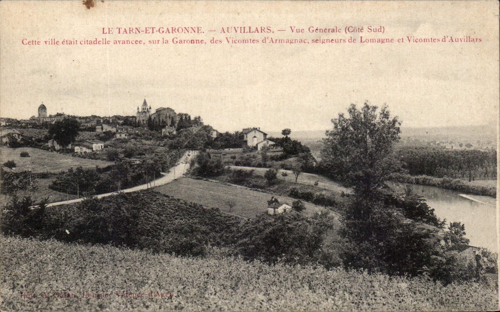 CPA Le Tarn et Garonne Auvillars Vue Generale 