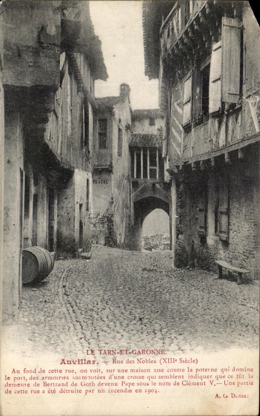 CPA Le Tarn Et Garonne Auvillar Rue des Nobles