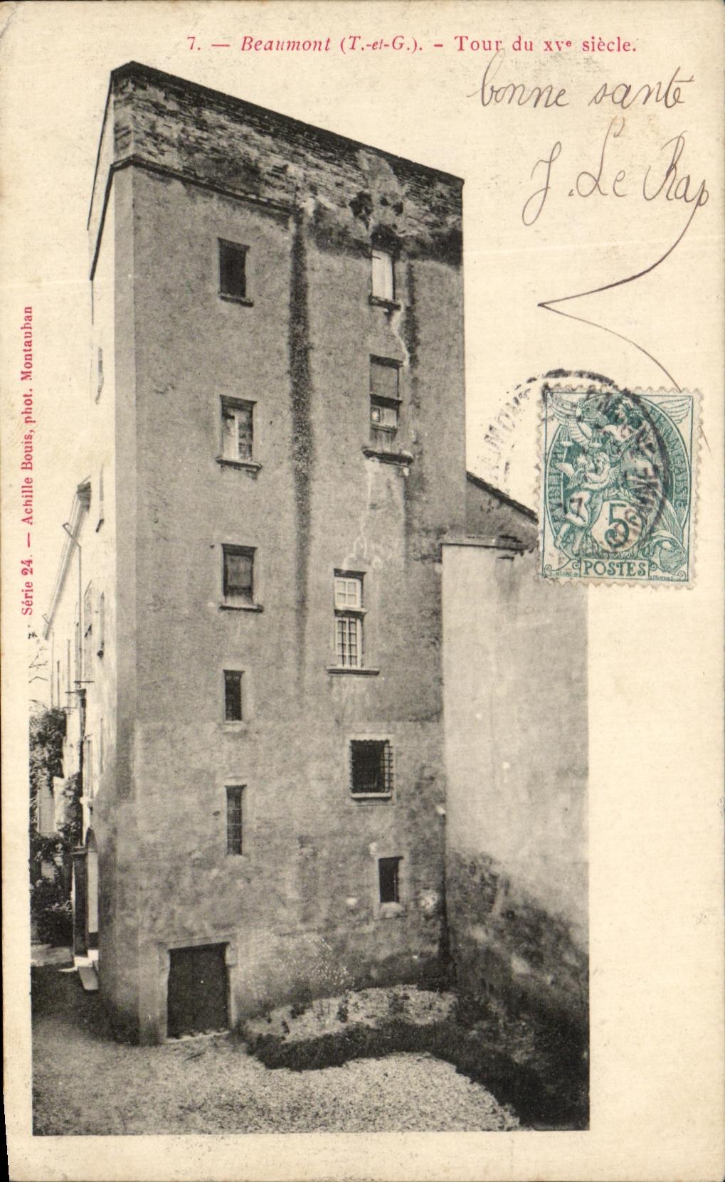 CPA Beaumont Tour du 15eme Siecle
