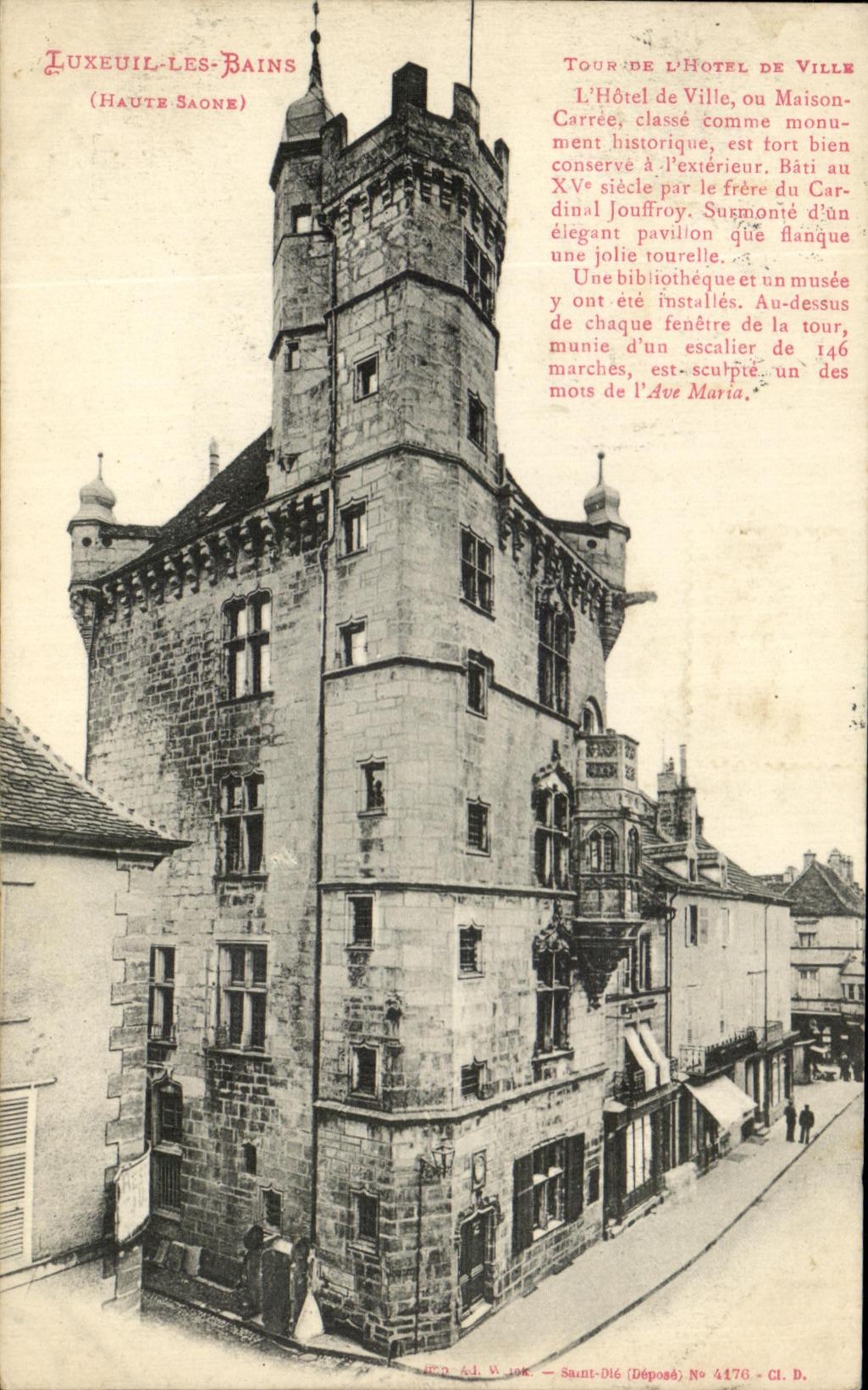 CPA Luxeuil les Bains Tour De L'Hotel De Ville 