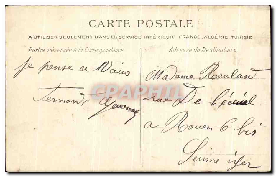 Villers-sur-Mer — Rues du Casino et de la Mer — La C.P.A. — Verso