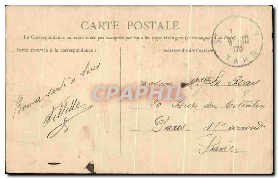 CPA Albi Le Portail Sud De La Cathedrale — Rückseite