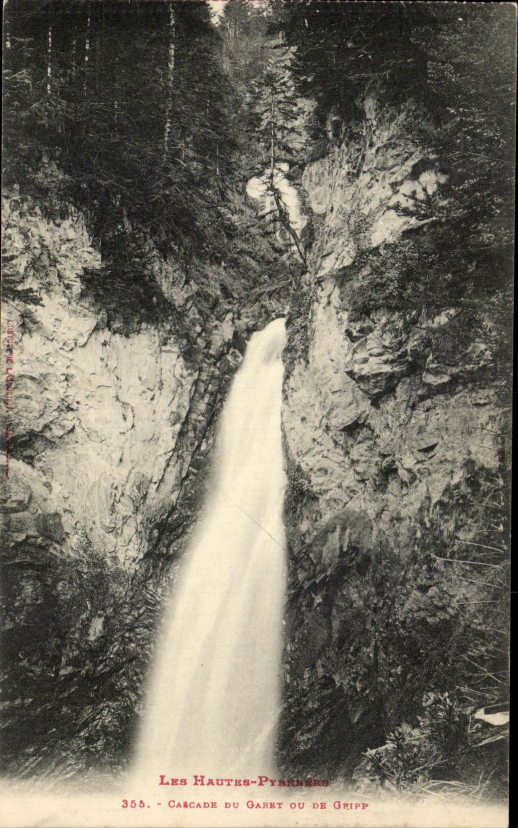 Les Hautes-Pyrénées — Cascade du Garet ou de Gripp — Éditeur : La Poste (n° 355)