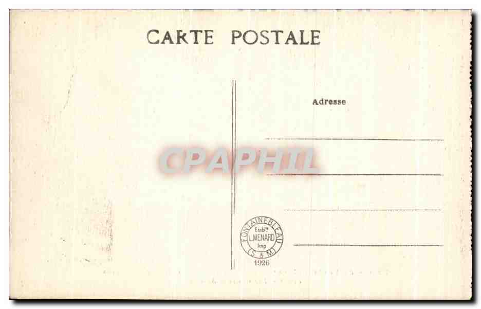 Palacio de Fontainebleau — La Puerta de Honor y el Patio de los Adioses — Colección Artística M. — Reverso