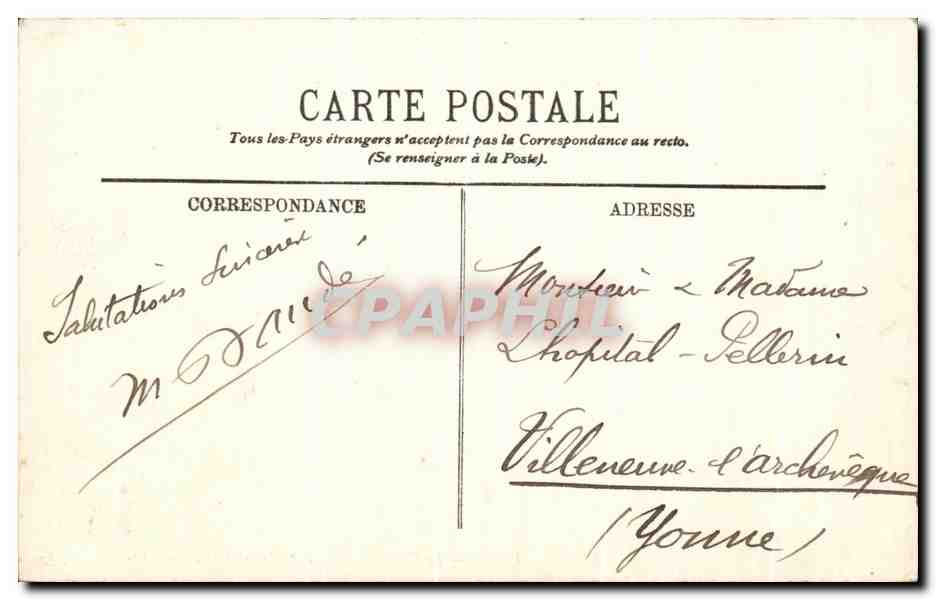 CPA Blois Le Chateau pris du Pavillon d'Anne de Bretagne — Rückseite