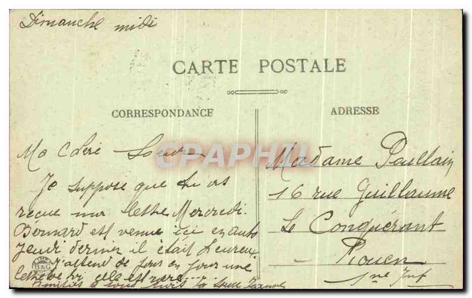 CPA Houppeville Pres du Houlme Le Chateau — Verso