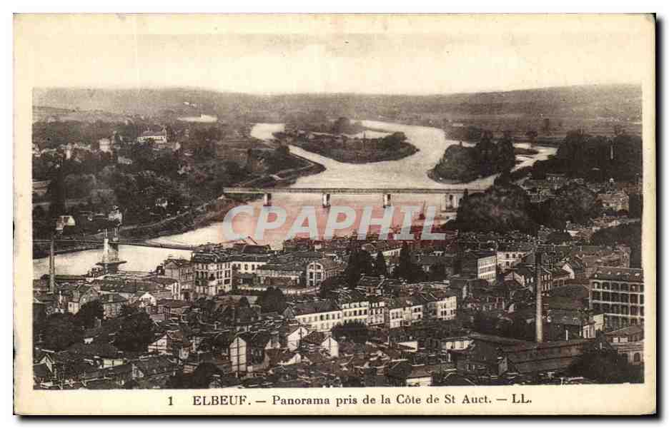 CPA Elbeuf Panorama pris de la Cote de St Auct