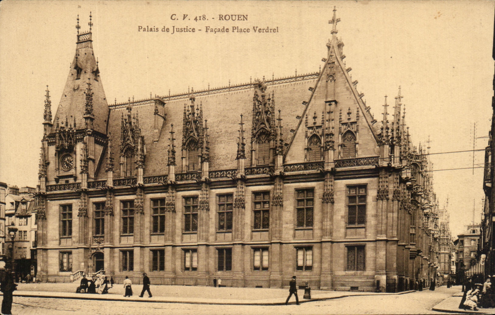 CPA Rouen Palais de Justice Facade Place Verdrel
