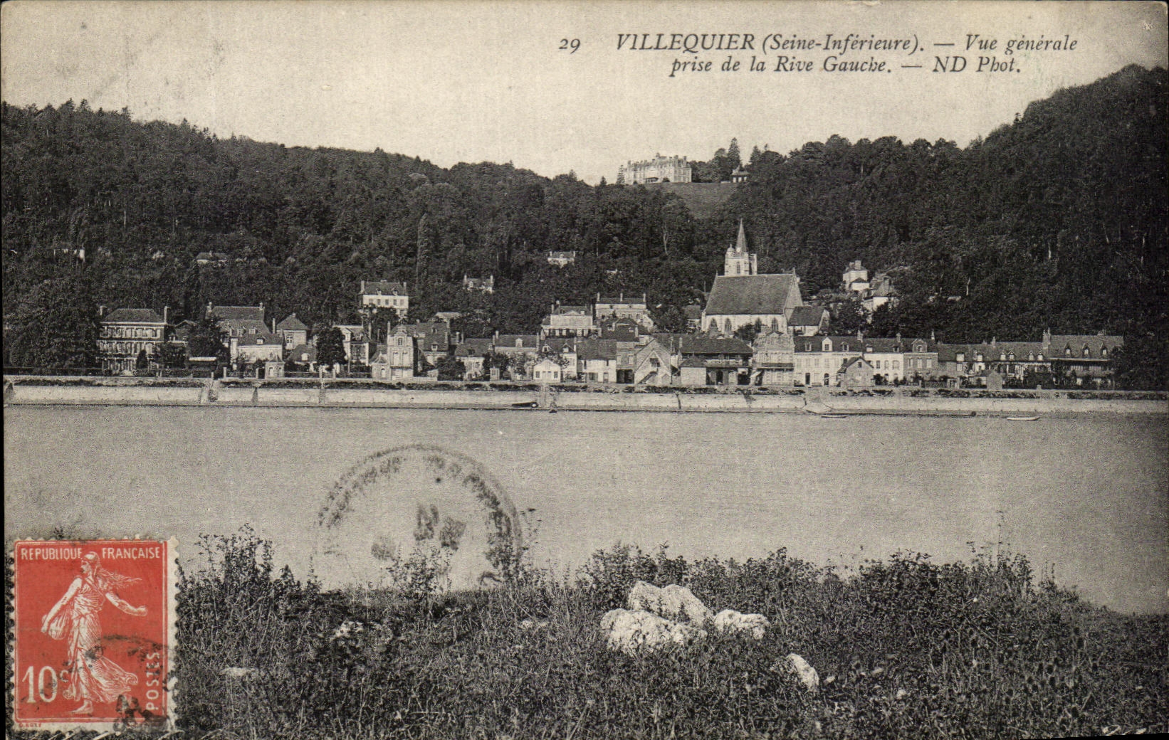 CPA Villequier Vue Generale Prise de la Rive Gauche 