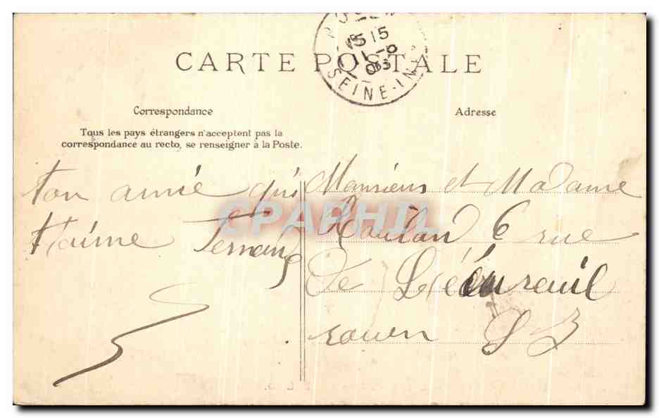 CPA Le Havre L'Hotel de Ville Kiosque — Rückseite