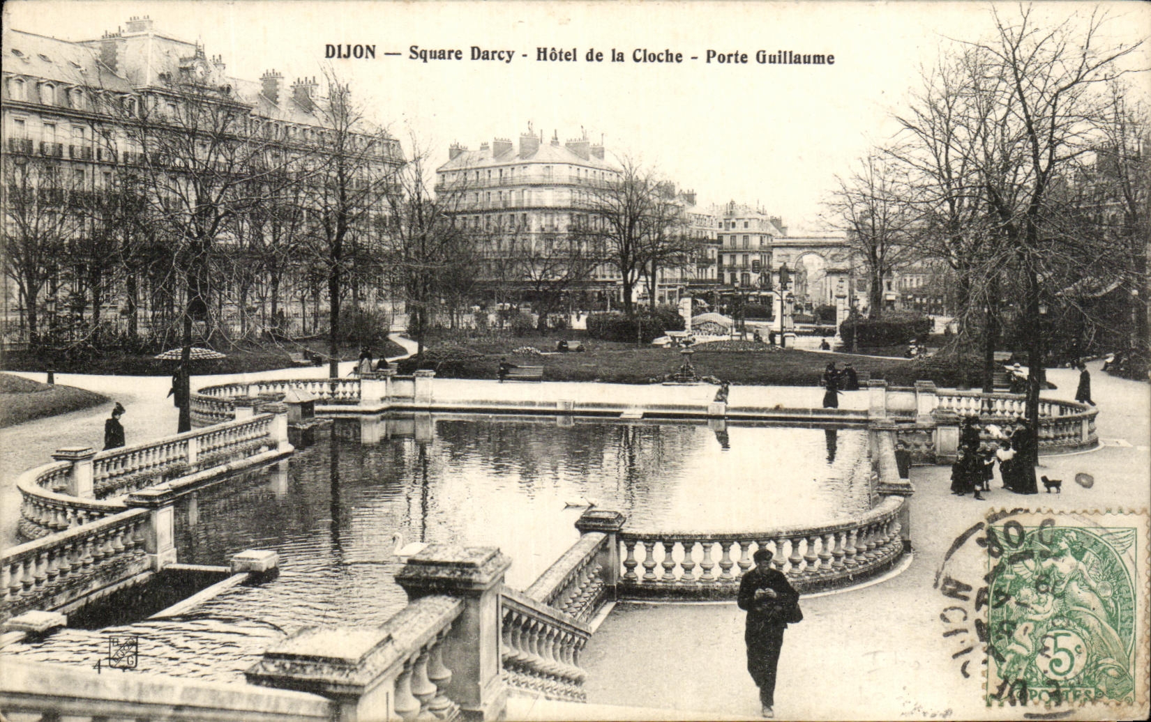 CPA Dijon Square Darcy Hotel de La Cloche Porte Guillaume