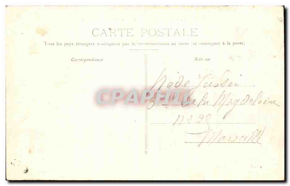 CPA Dijon Square Darcy Hotel de La Cloche Porte Guillaume — Rückseite