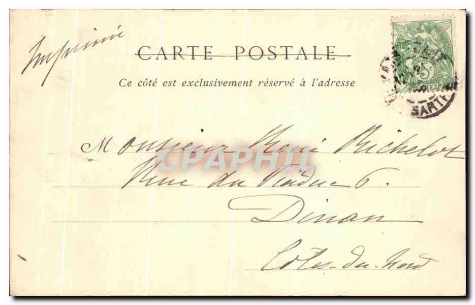 CPA Le Mans Maison dite de la Reine Berangere — Rückseite