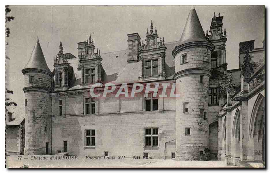 CPA Chateau D'Amboise Facade Louis XII