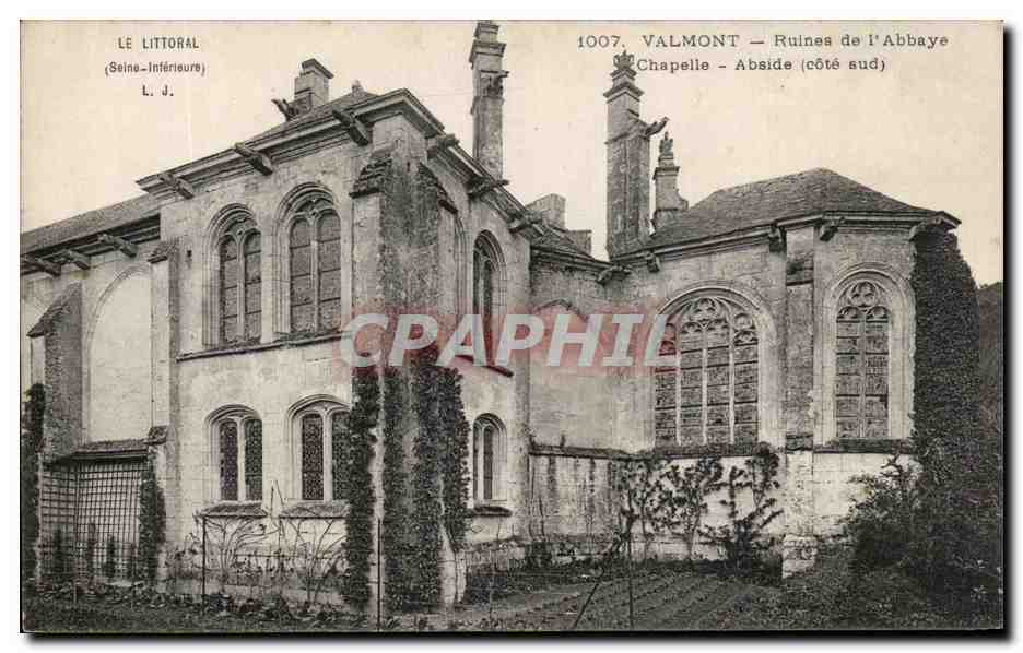CPA Le Littoral Valmont Ruines De l'Abbaye Chapelle Abside