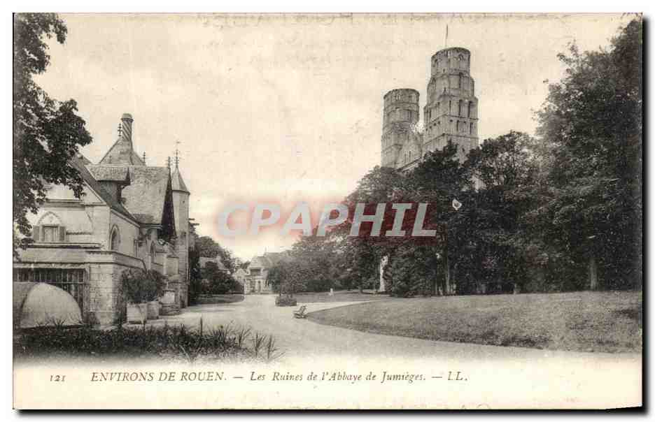 CPA Environs De Rouen Les Ruines De l'Abbaye De Jumieges