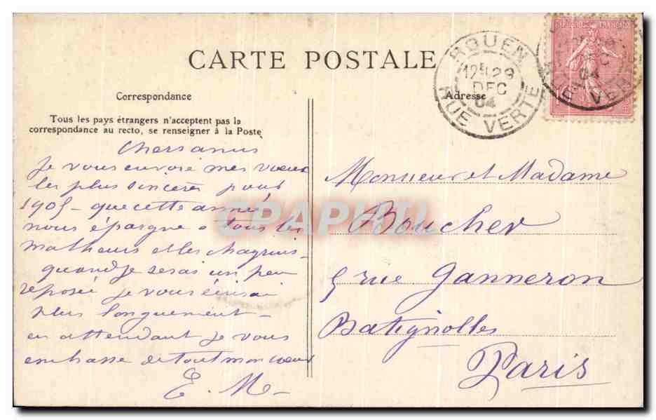 CPA La Normandie Environs De Rouen Boisguillaume La cote pierreuse sous la neige  — Rückseite
