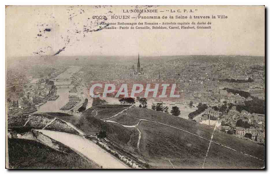 CPA La Normandie Rouen Panorama De La Seine A Travers La Ville