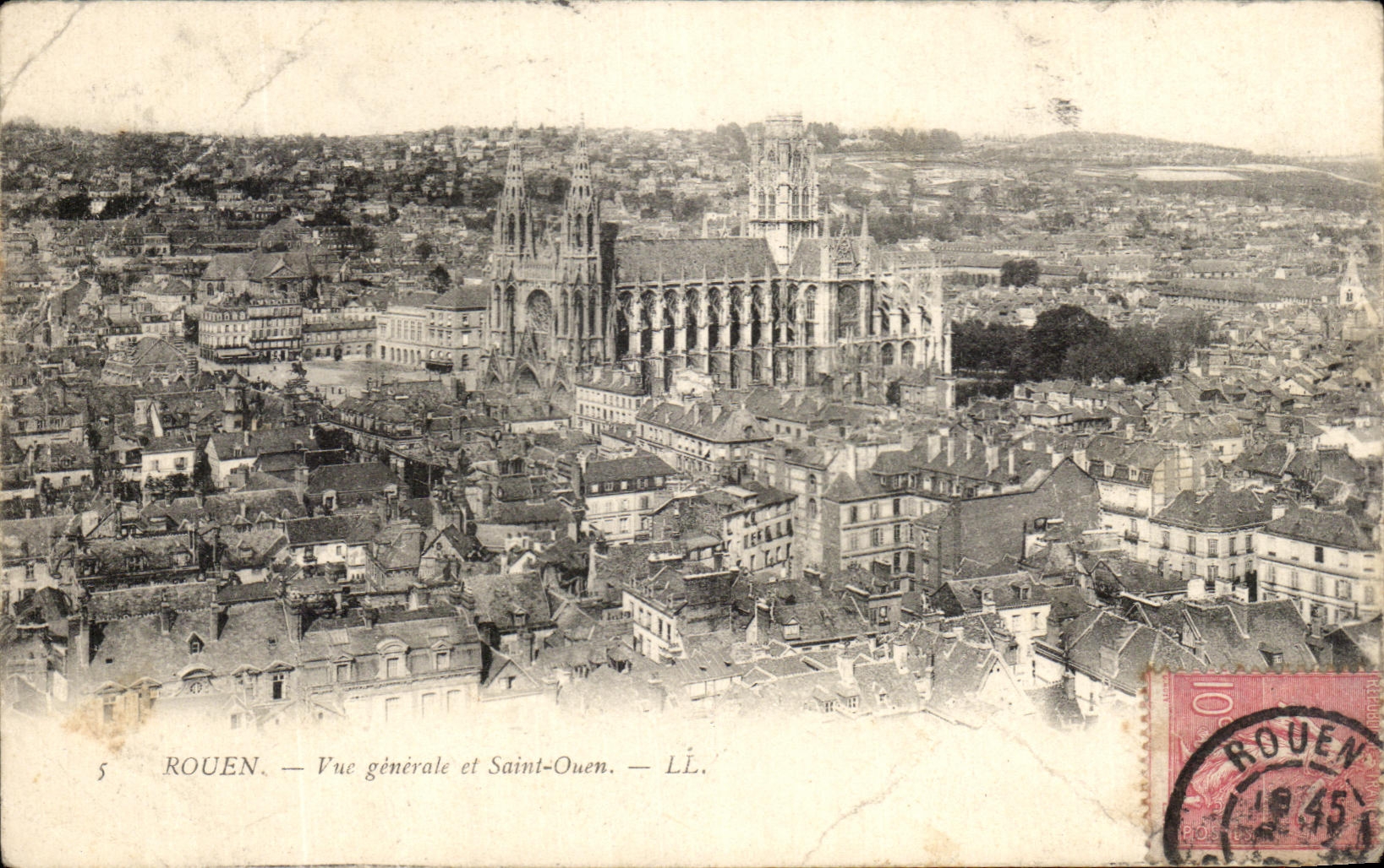 CPA Rouen Vue Generale Et Saint Ouen