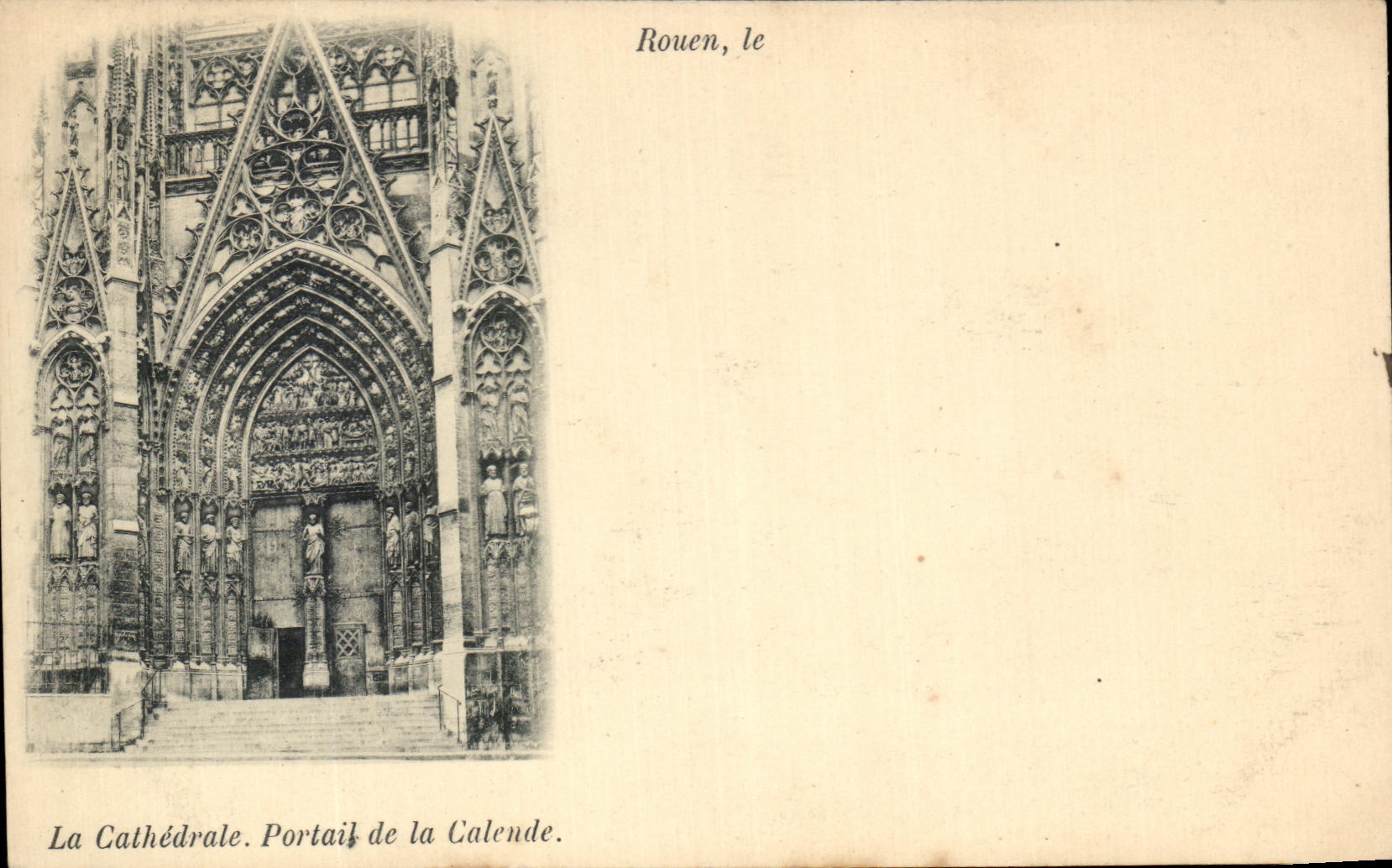 CPA Rouen La Cathedrale Portail De La Calende