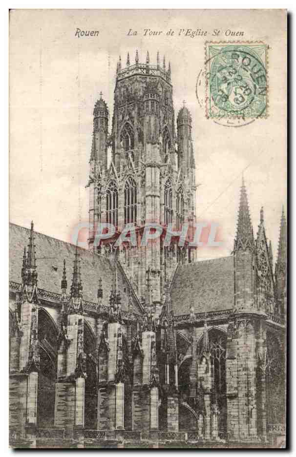 CPA Rouen La Tour De l'Eglise St Ouen