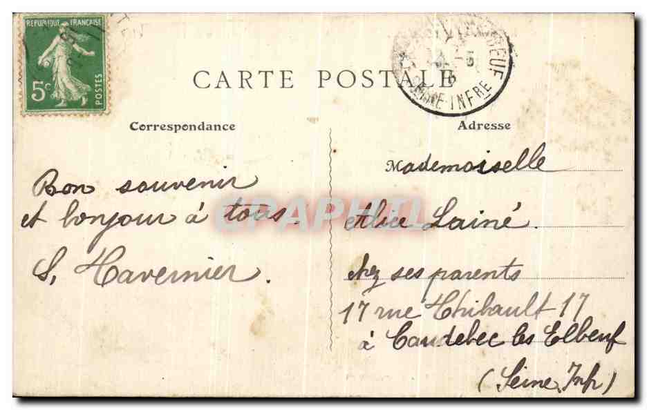CPA Environs De Meulan Vigny Le Chateau Vu De Face — Rückseite