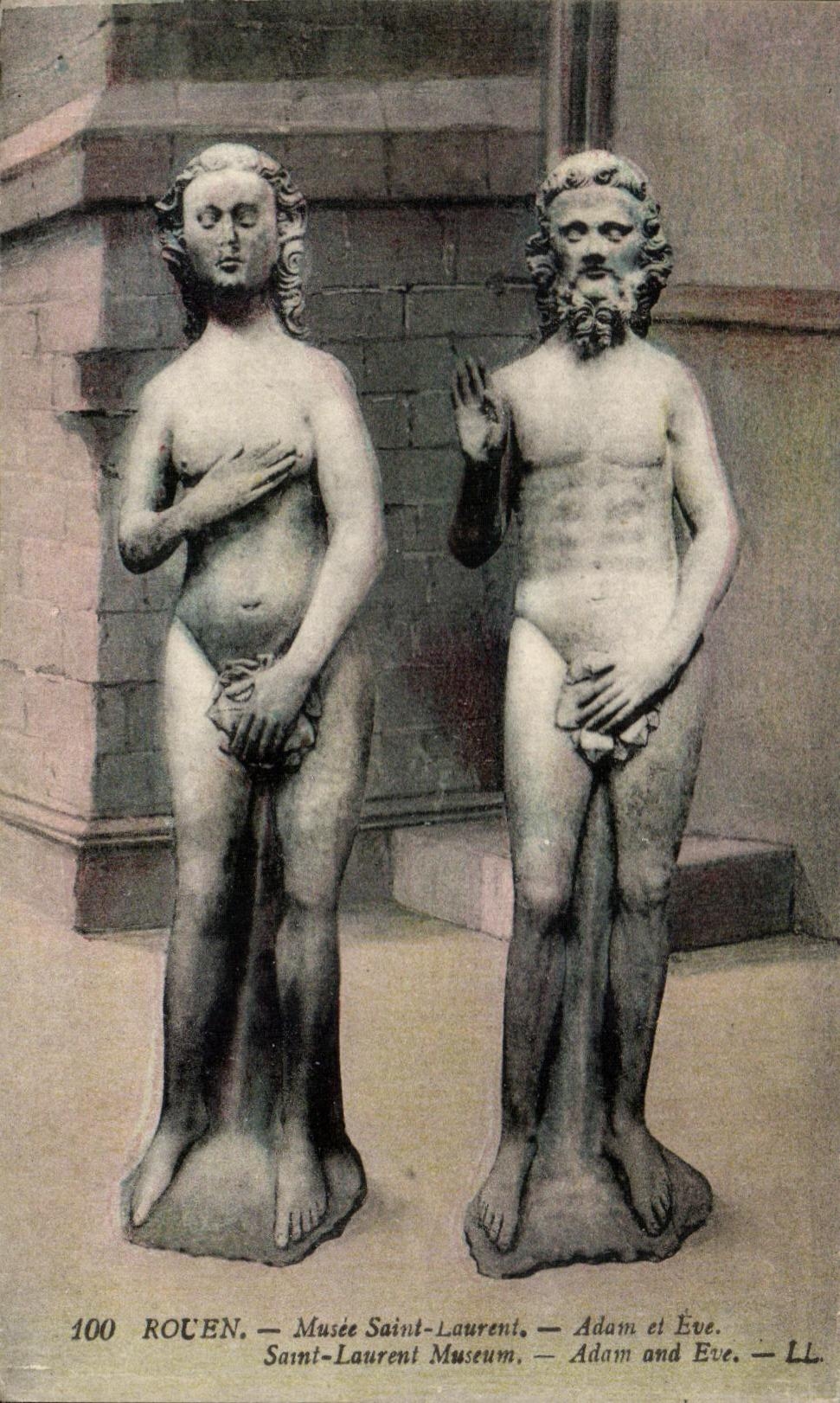 CPA Rouen Musee Saint Laurent Adam et Eve