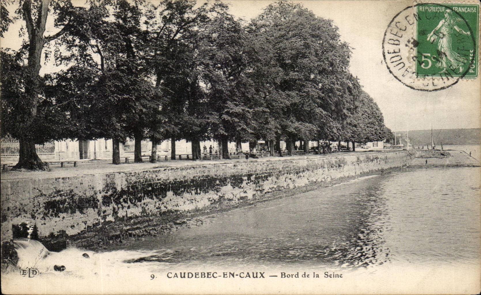 CPA Caudebec En Caux Bord de la Seine