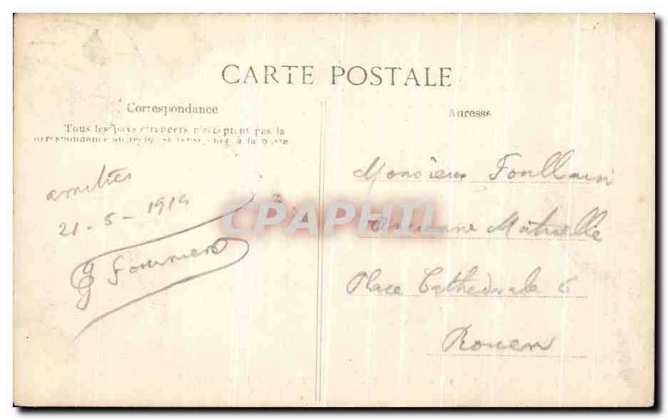CPA Caudebec En Caux Bord de la Seine — Rückseite