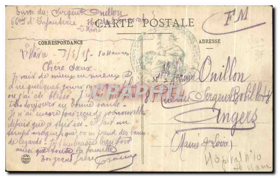CPA Le Havre la Rue de Paris et la Place Gambetta — Rückseite