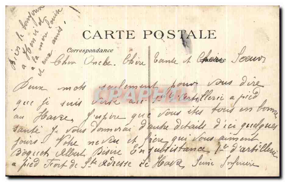 CPA La Havre Entree du Port par gros temps Bateau — Rückseite