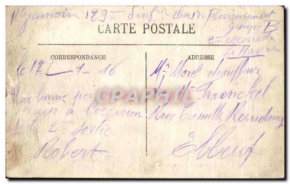 CPA La Havre La Nouvelle Jetee a Maree basse Bateau — Verso