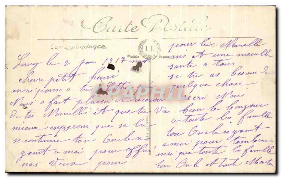 CPA Sainte Adresse Palais des Regates et Palais du Commerce — Rückseite