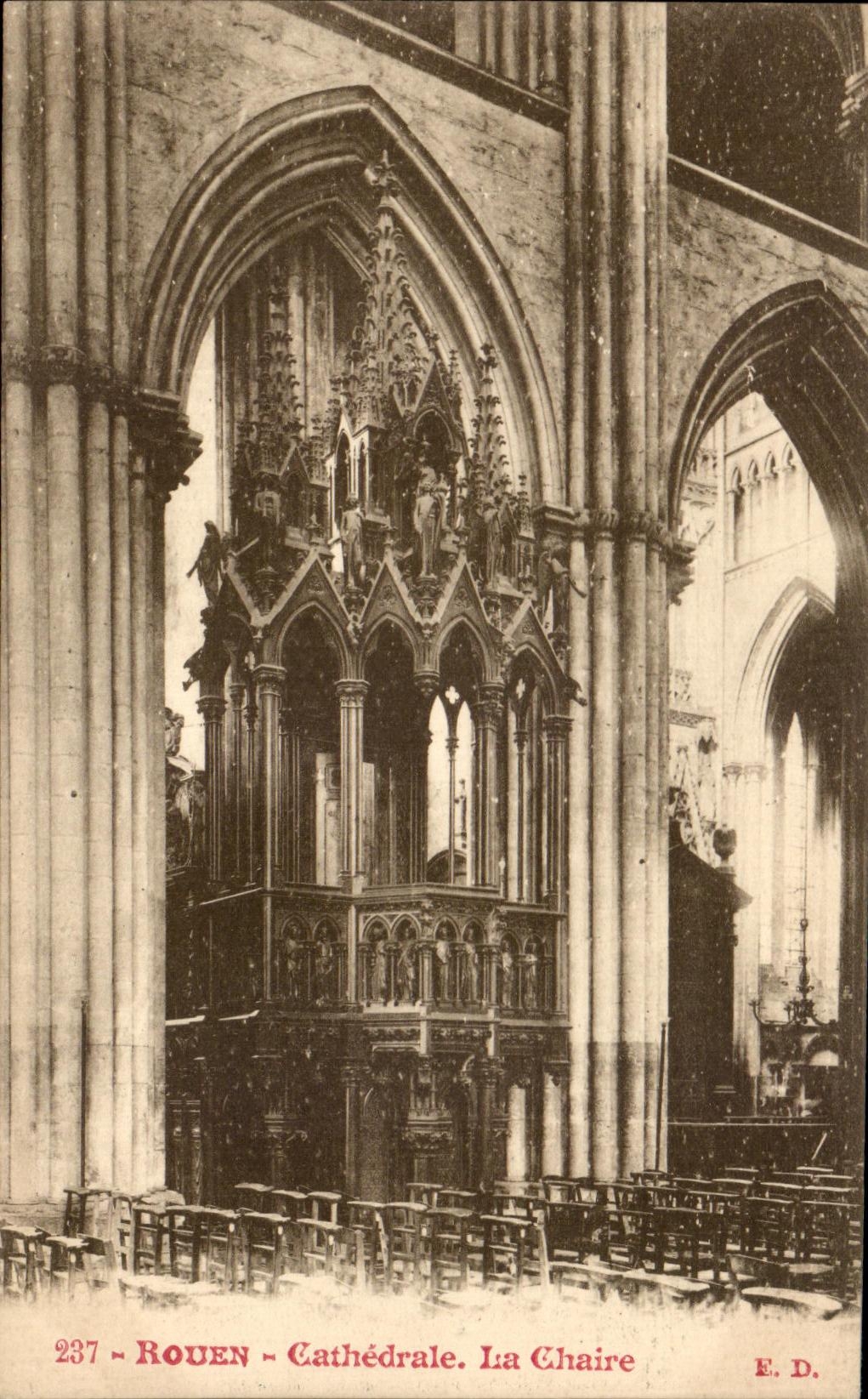CPA Rouen Cathedrale La Chaire