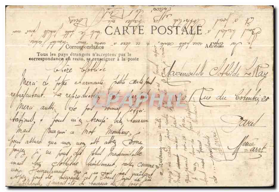CPA Rouen Hotel Dieu Vue generale prise des interieurs — Rückseite