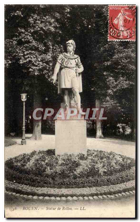 CPA Rouen Statue de Rollon