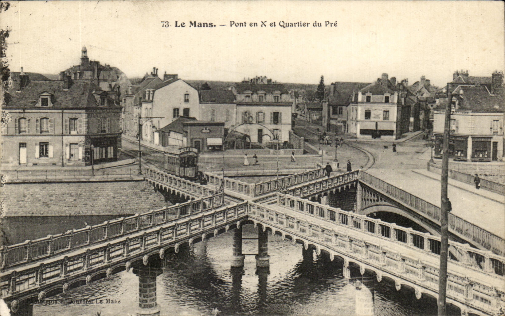 CPA Le Mans Pont en X et Quartier du Pre