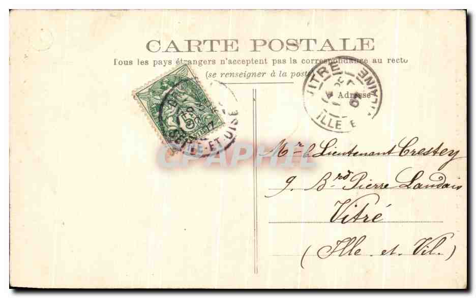 CPA Tours Cathedrale Portail Sud — Verso