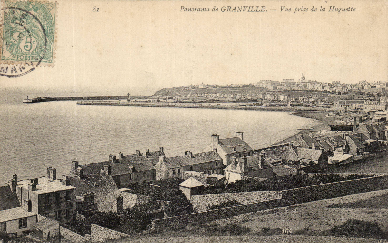 Panorama de GRANVILLE — Vue prise de la Huguette — Éditeur anonyme, n° 81