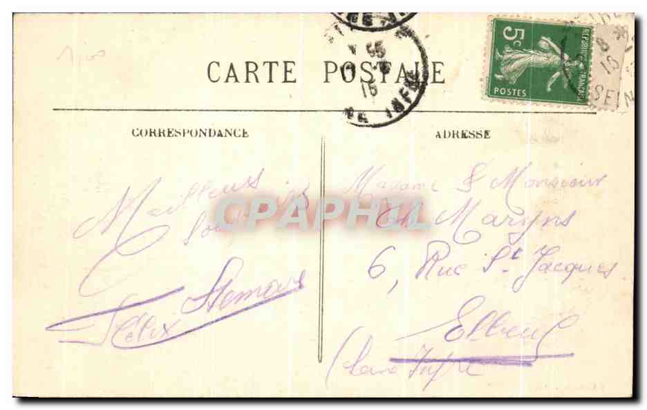 Meulan — Panorama, vue prise de la Pierre sur Papon — éditeur non identifié, n° 36 — Rückseite