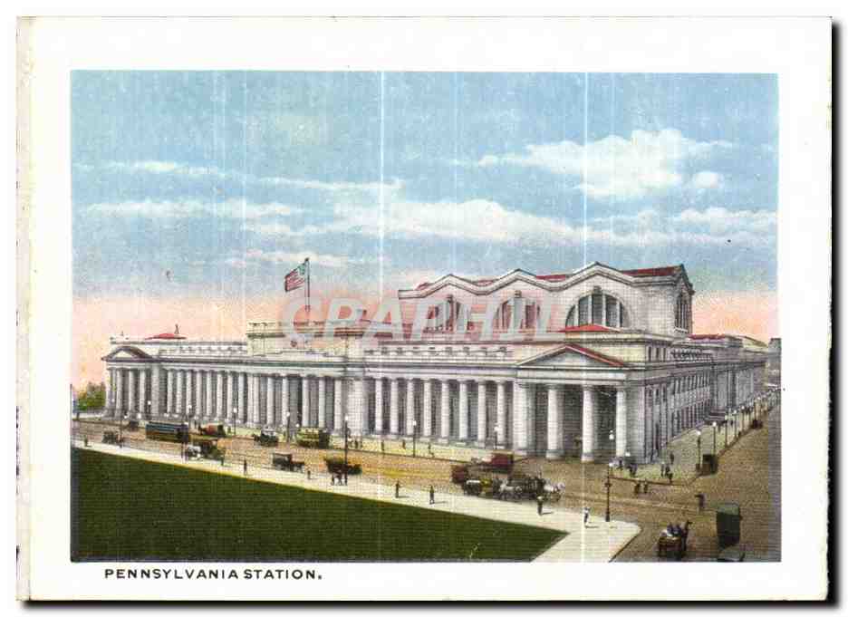 CPA New York Municipal Building Pennsylvania Station — Rückseite