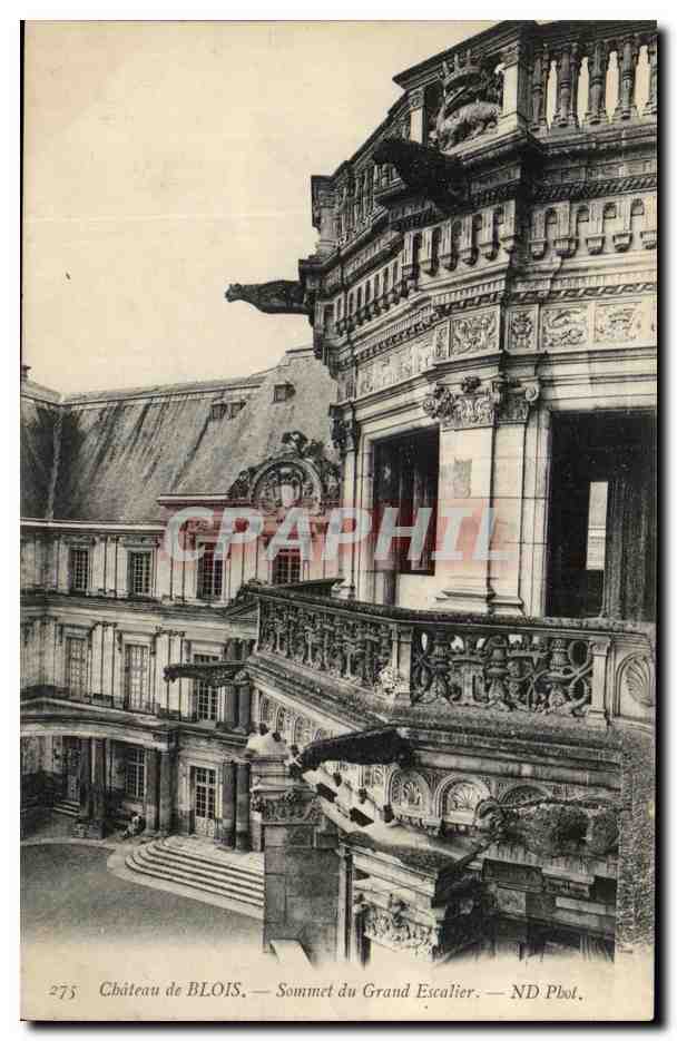 CPA Chateau de Blois Sommet du Grand Escalier